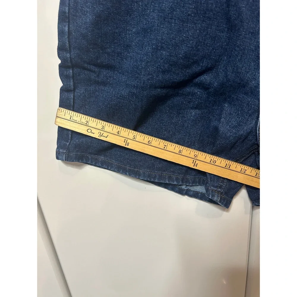 Vintage Lee High Waisted Denim Shorts Dark Wash Made in USA 16 MED Indigo Cotton